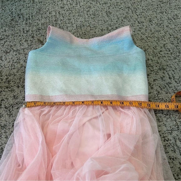 Cat & Jack Pink & Blue Glitter Flowy Sleeveless MIDI Dress Size XL - Picture 9 of 10